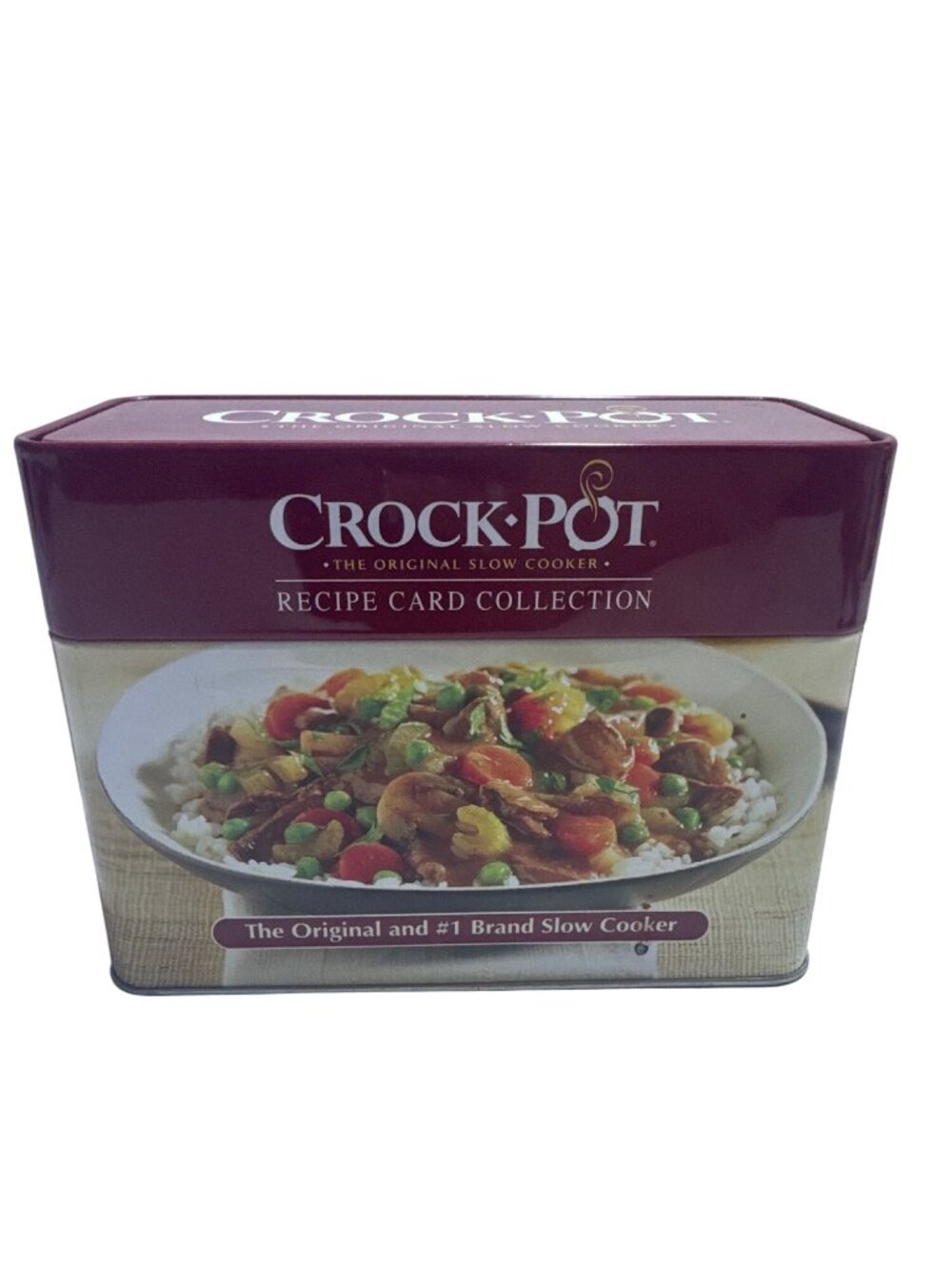 Crock Pot Recipe Card Tin Organized Dividers Colorful Recipes Slow Cooker Collec